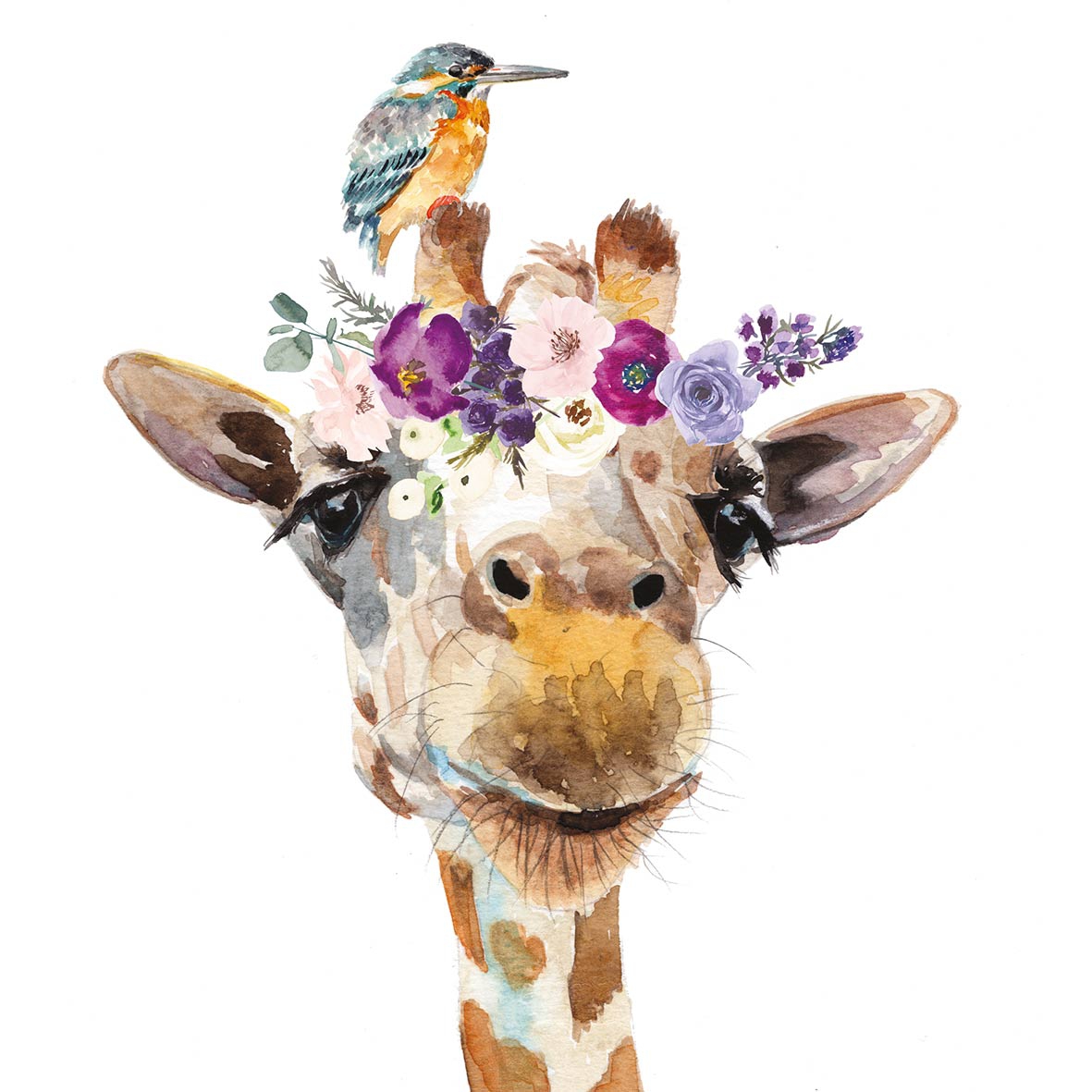 Servetel decorativ 'Giraffe spring', 33cm