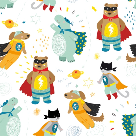 Servetel decorativ 'Super heros', 33cm