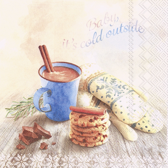 Servetel de corativ 'Cold outside', 33cm