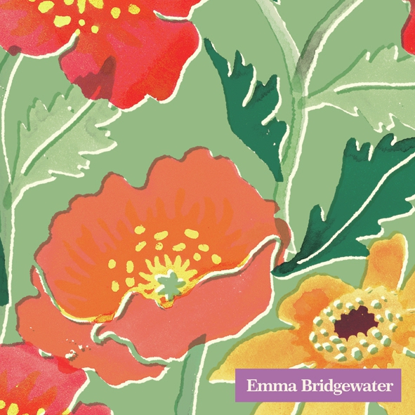 Servetel decorativ 'Cosmos and poppies', 25cm