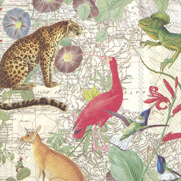 Servetel decorativ 'Exotic world', 33cm