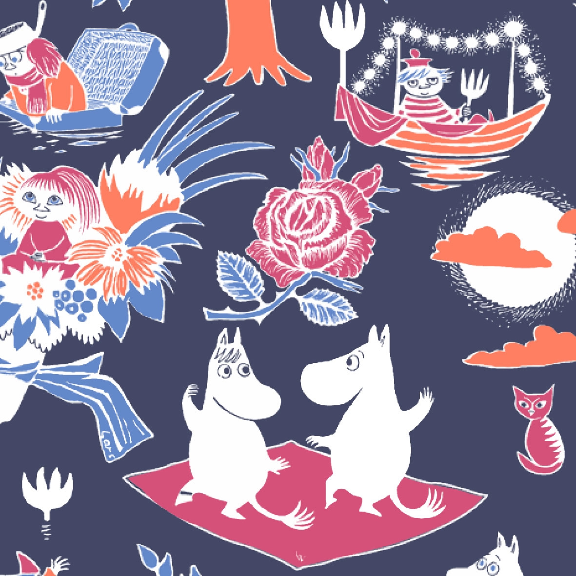 Servetel decorativ 'Magic moomin', 33cm