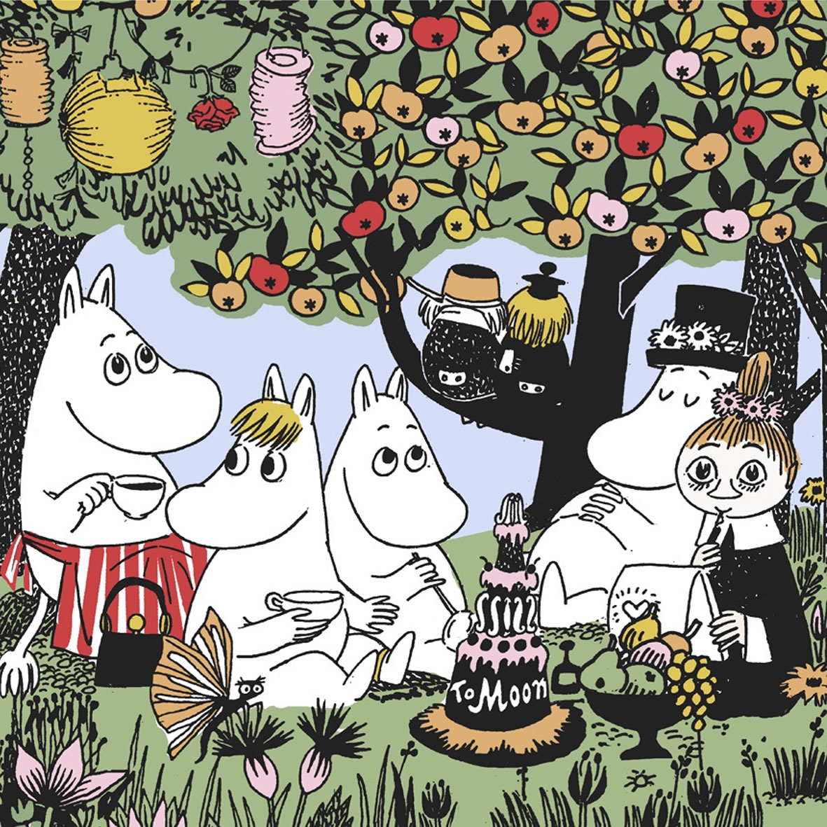 Servetel decorativ 'Party moomin', 33cm