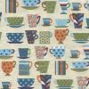 Servetel decorativ "More mugs blue", 33cm