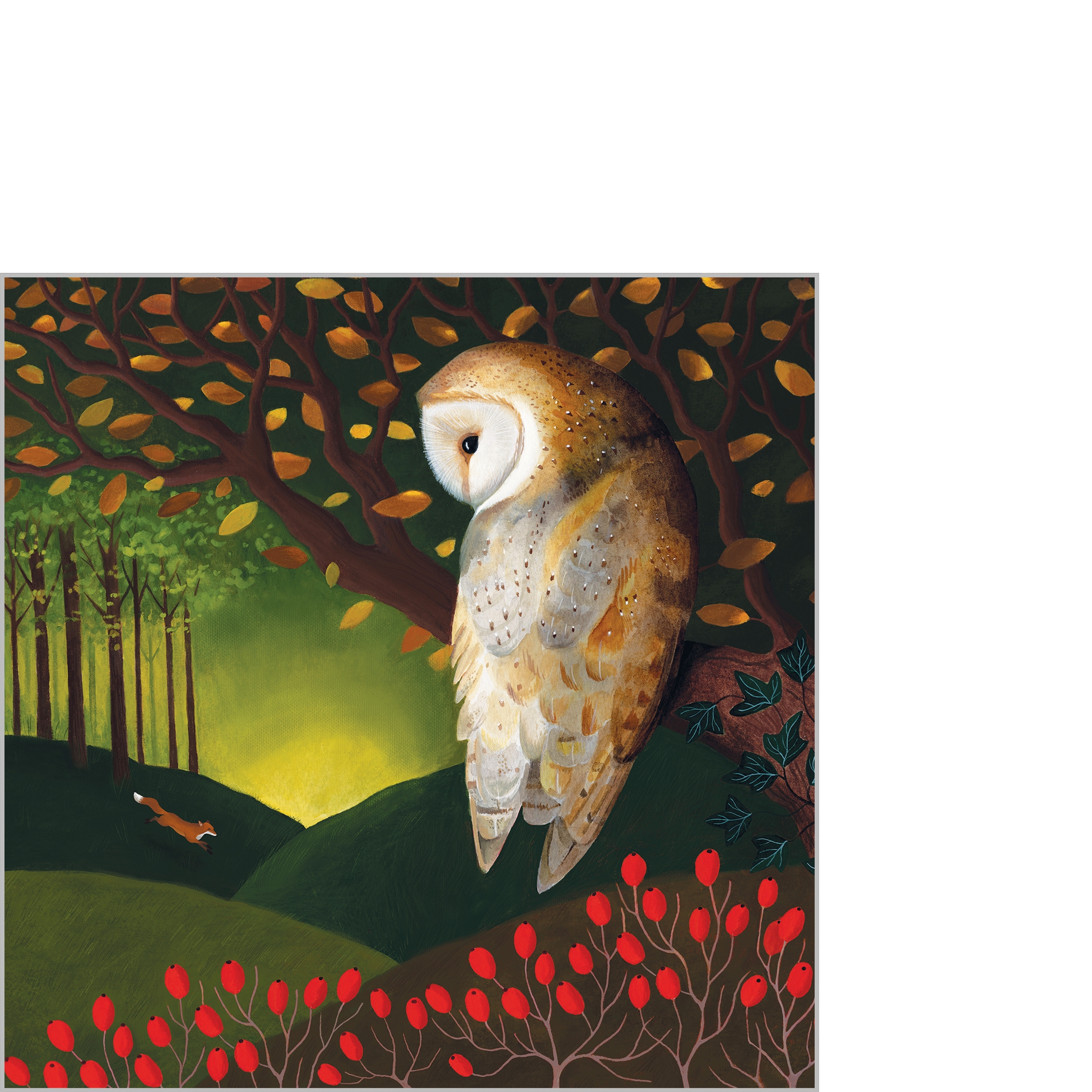 Servetel decorativ 'Owl dream', 25cm