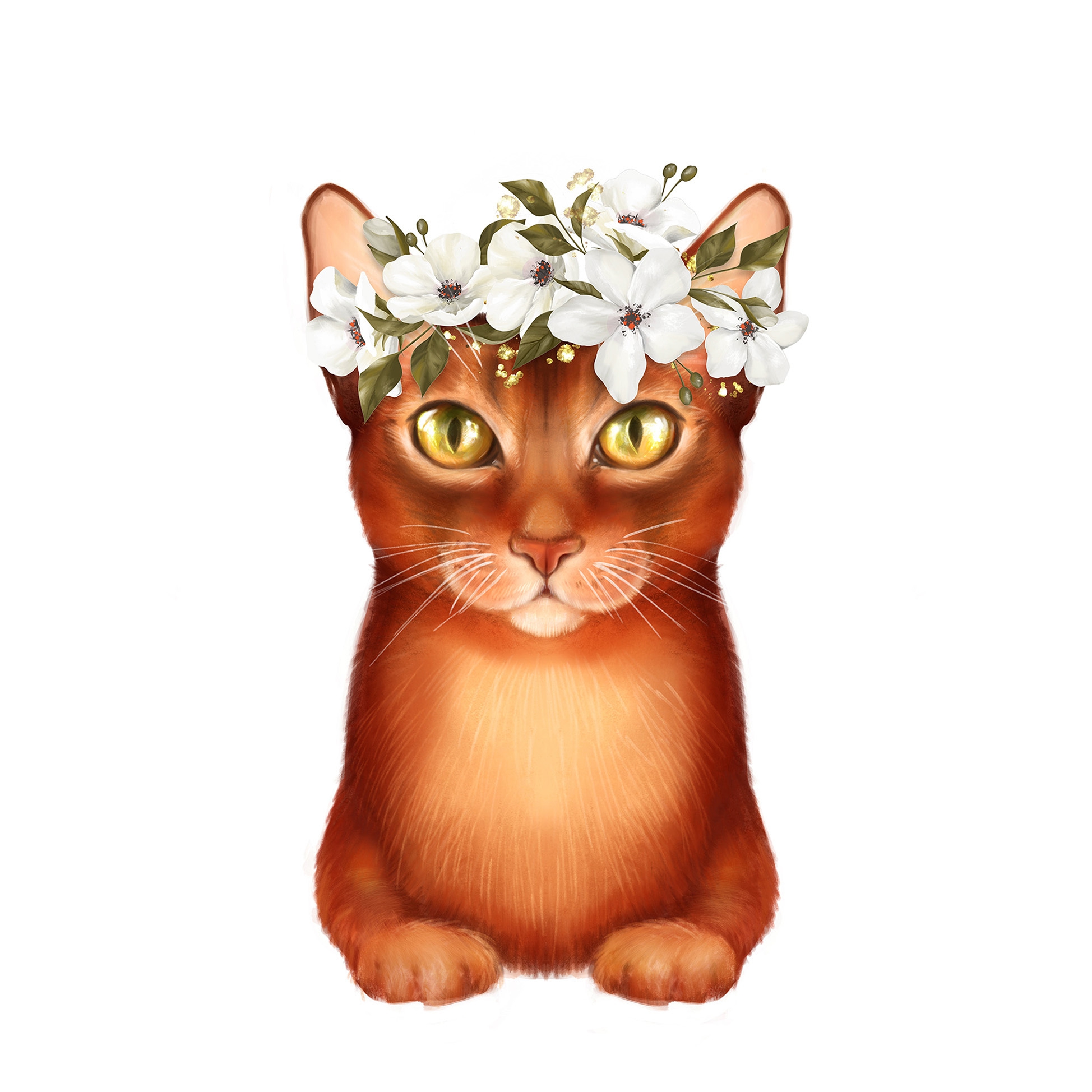 Servetel decorativ 'Lady cat', 33cm
