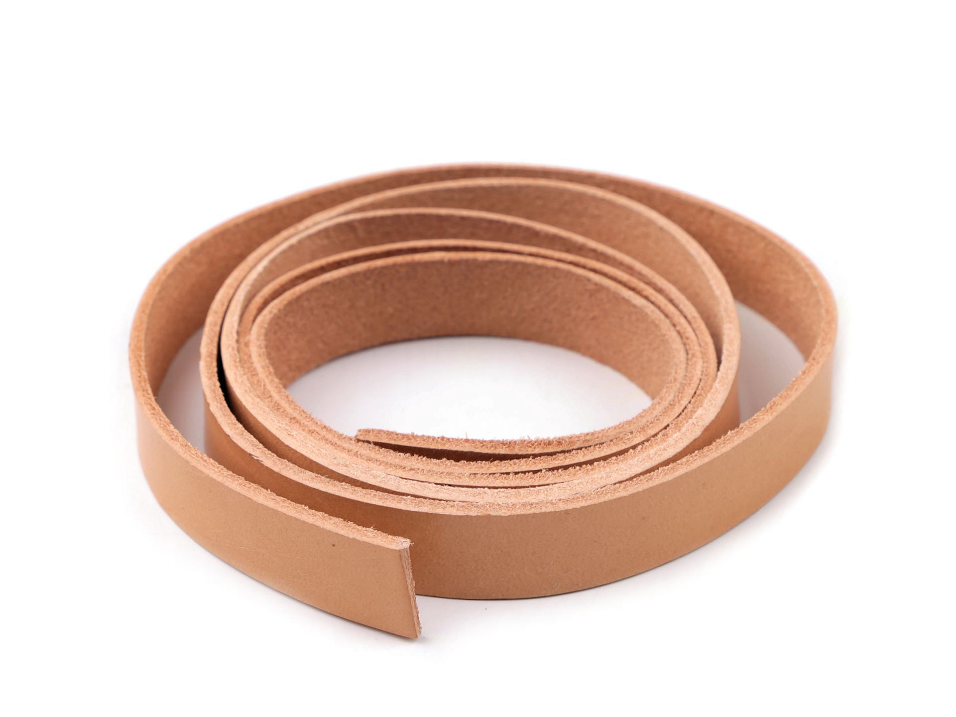 Banda din piele, cul.bej, 1,5*120cm