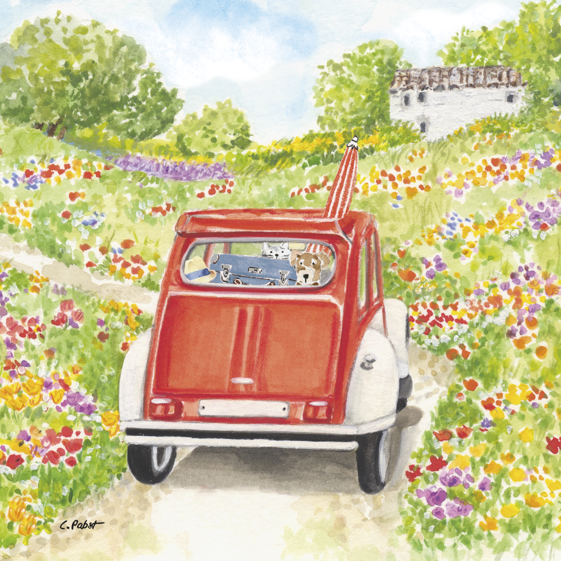 Servetel decorativ 'Country roads', 33cm