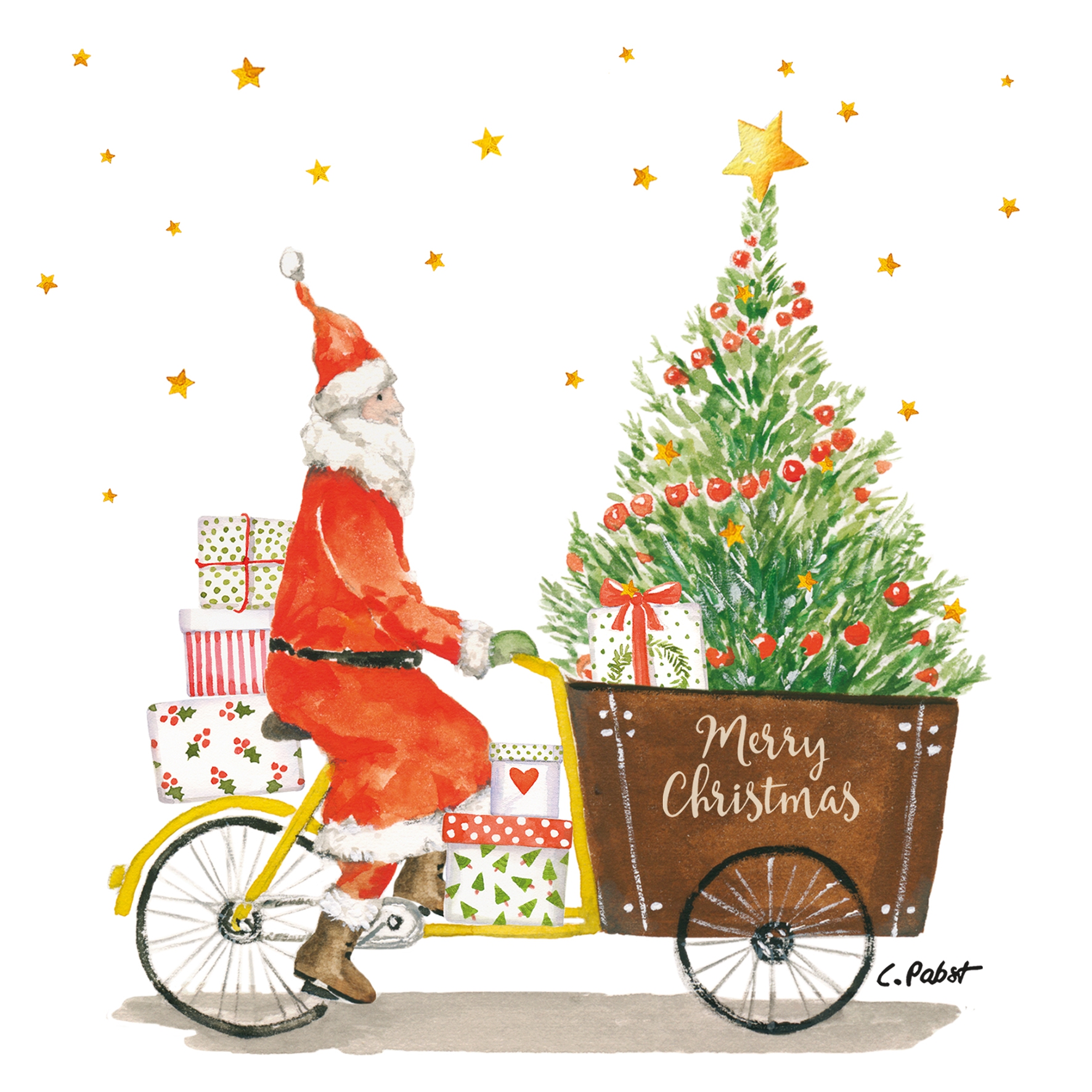 Servetel decorativ 'Santa delivery', 33cm