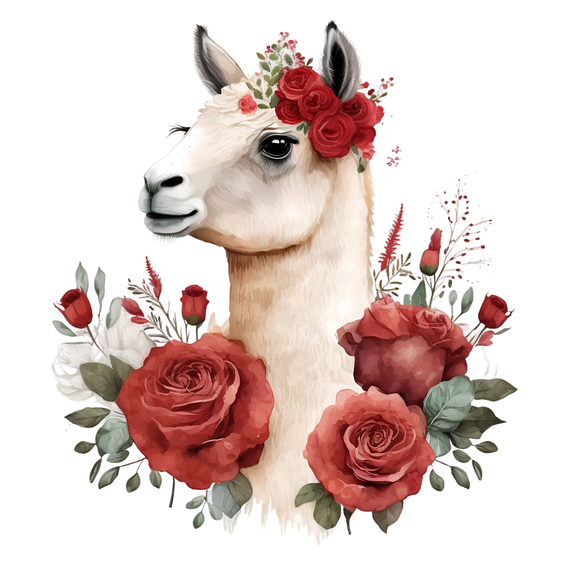 Servetel decorativ 'Mrs llama', 33cm