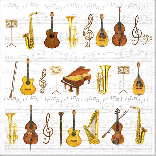 Servetel decorativ 'Orchestra', 33cm