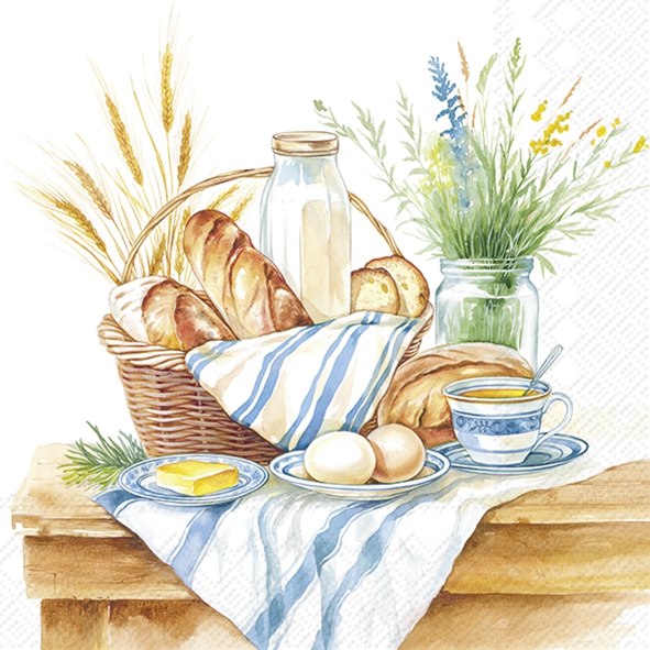 Servetel decorativ 'Breakfast time', 33cm