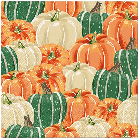 Servetel decorativ 'Pumpkin field', 33cm
