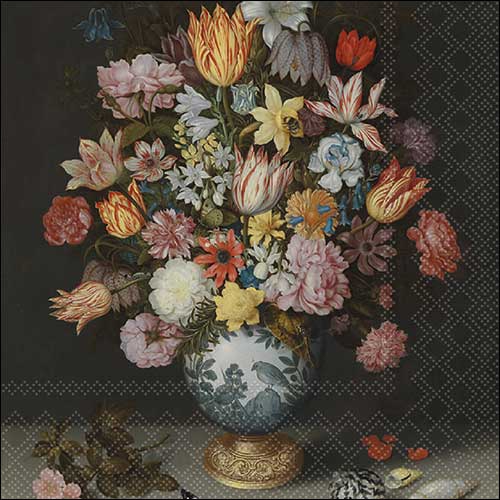 Servetel decorativ 'Bosschaert floral', 33cm