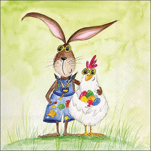 Servetel decorativ 'Sunny easter', 33cm