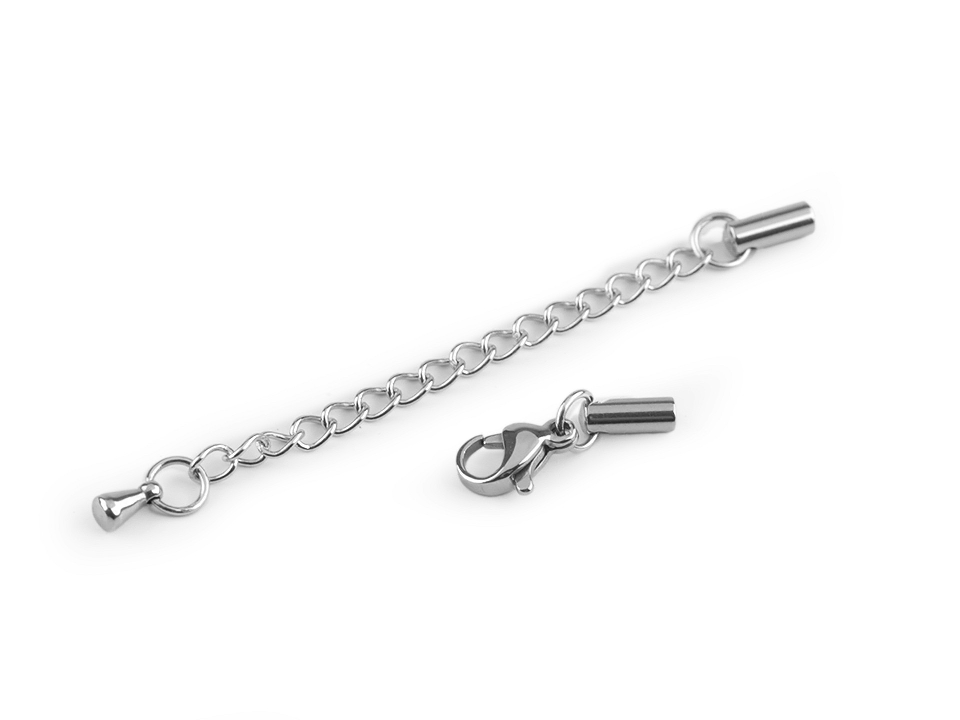 Set pentru inchidere, din otel, aspect platinat