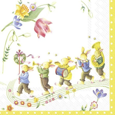 Servetel decorativ 'Spring fantasy awakening', 33cm