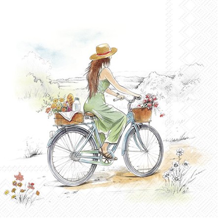 Servetel decorativ 'Cycling', 33cm