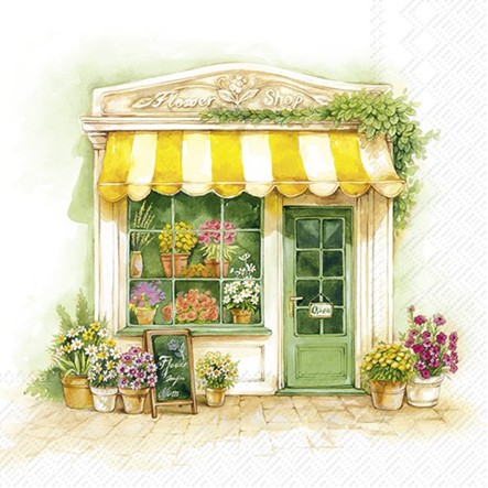 Servetel decorativ 'Flower shop', 33cm