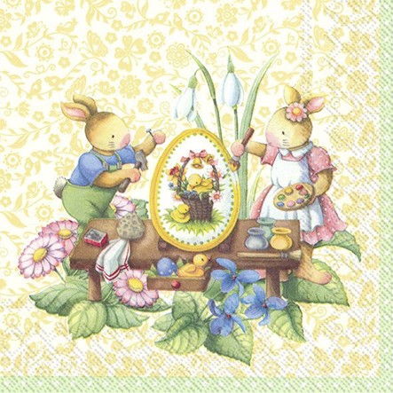 Servetel decorativ 'Easter fantasy', 33cm