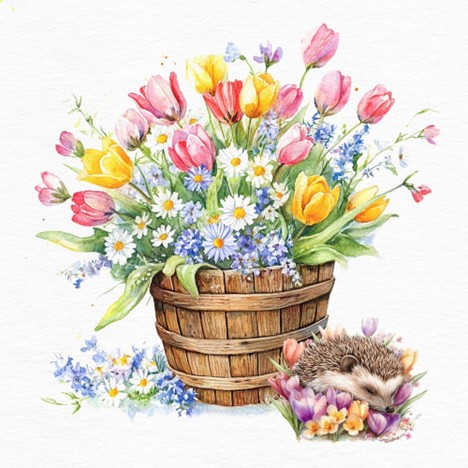 Servetel decorativ 'Primavera', 33cm