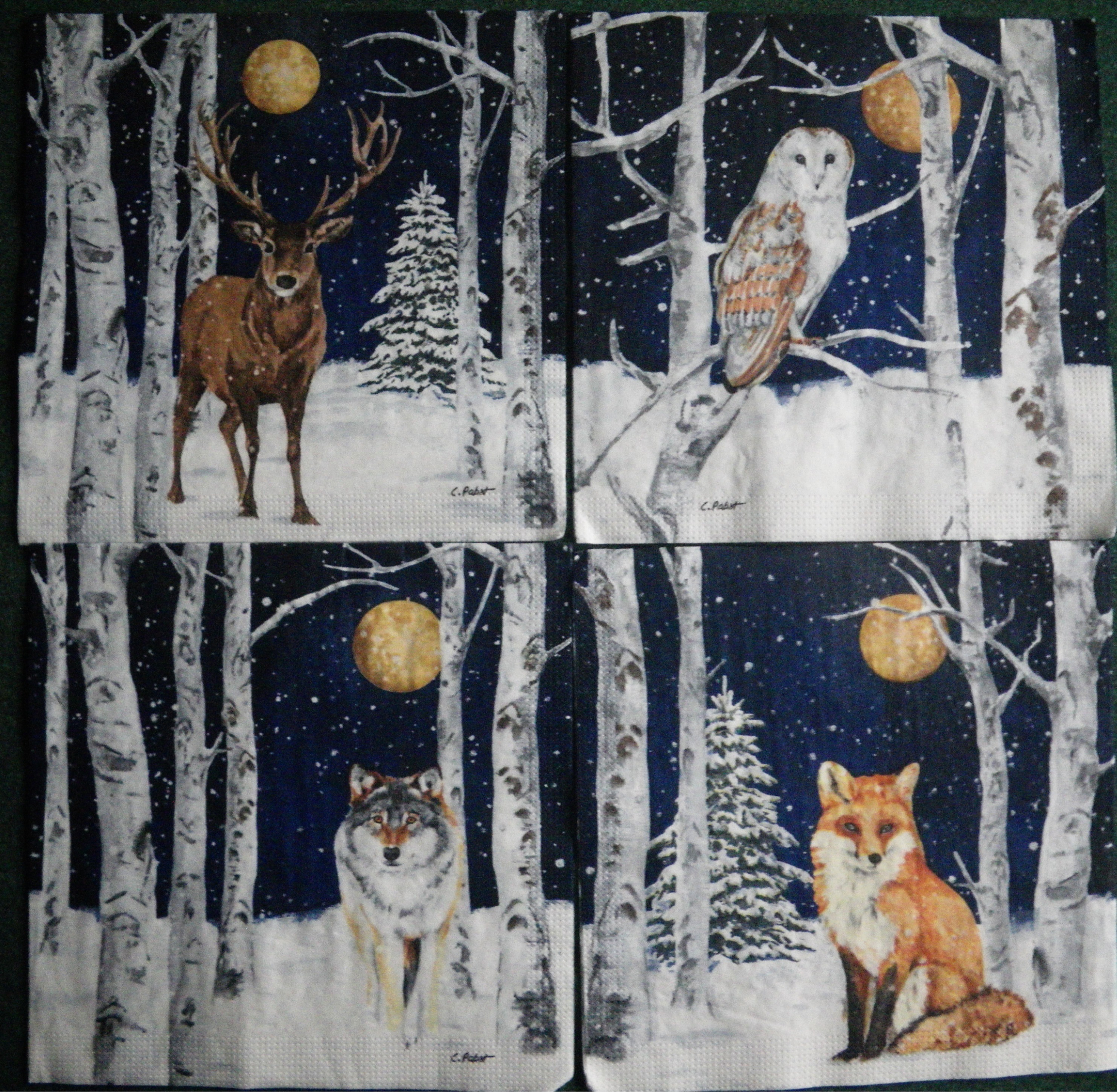 Set 128 - servetele decorative, 33cm