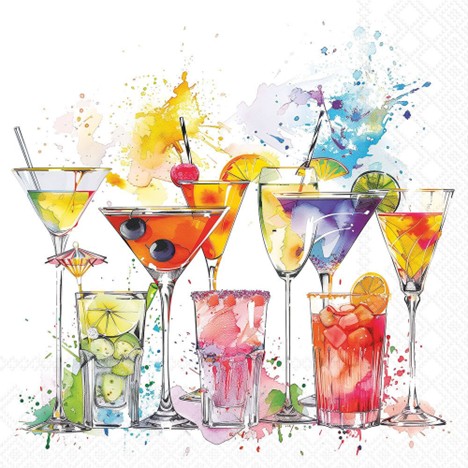 Servetel decorativ 'Splashing drinks', 33cm