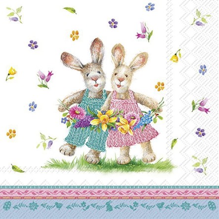 Servetel decorativ 'Spring dance', 33cm