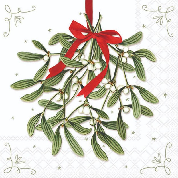 Servetel decorativ 'Mistletoe', 33cm