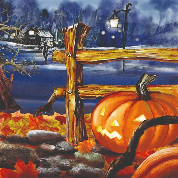 Servetel decorativ 'Jack-o-lantern', 33cm