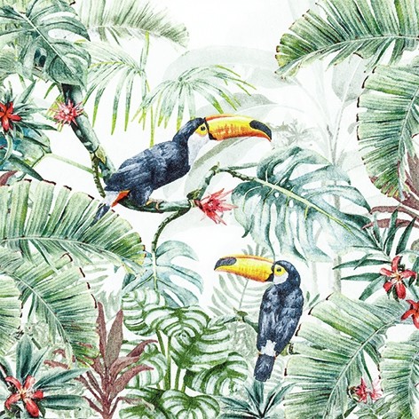 Servetel decorativ 'Toucans', 33cm