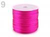 Snur din satin, 1mm, roz-neon