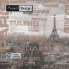 Servetel decorativ 'Paris in sepia', 33cm