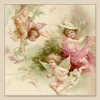Servetel decorativ 'Baby fairies', 33cm