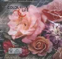 Servetel decorativ 'La vie en rose',25cm