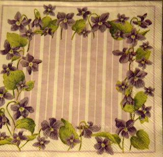 Servetel decorativ 'Violet frame', 25cm
