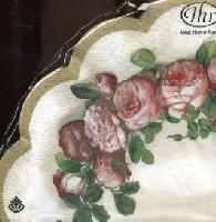 Servetel decorativ 'English roses', 34cm