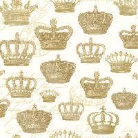 Servetel decorativ 'Crown majesty gold', 25cm
