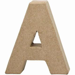 Litera "A", 3D, din papier-mache, 10cm