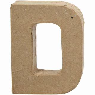 Litera "D", 3D, din papier-mache, 10cm