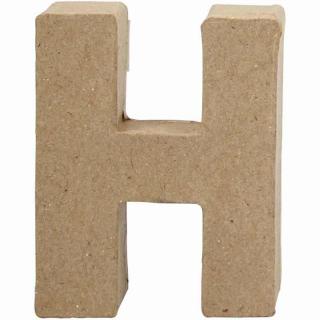 Litera "H", 3D, din papier-mache, 10cm