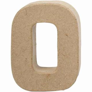 Litera "O", 3D, din papier-mache, 10cm