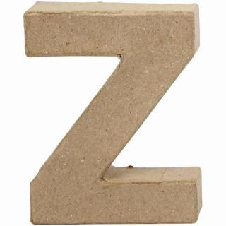 Litera "Z", 3D, din papier-mache, 10cm
