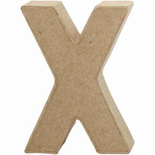 Litera "X", 3D, din papier-mache, 10cm