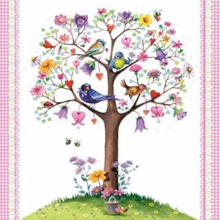 Servetel decorativ 'Love tree', 25cm