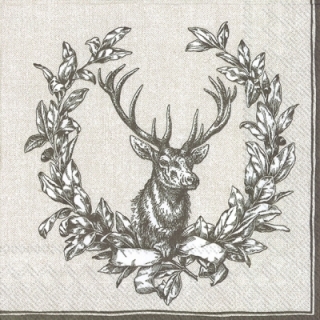 Servetel decorativ 'Country deer', 25cm