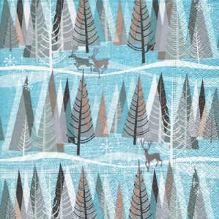 Servetel decorativ 'Winter forest', 25cm