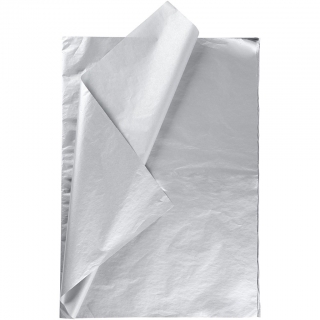 Set de 25 hartii tissue, cul.argintie, 50*70cm