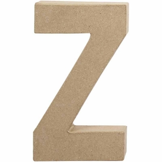 Litera 'Z' 3D, din papier-mache, 20cm