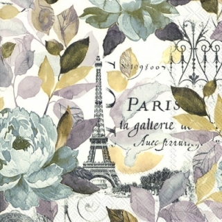 Servetel decorativ 'Jardin Paris grey', 25cm
